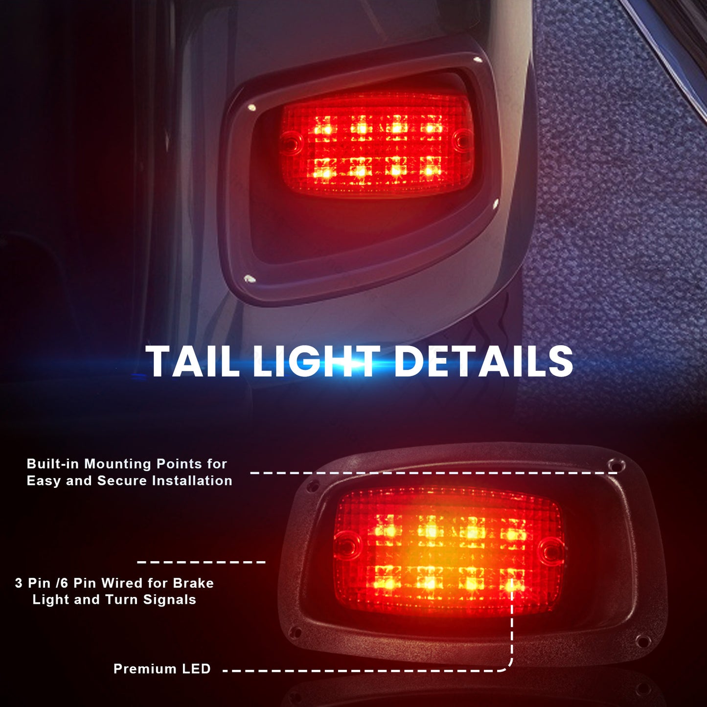 EZ-GO TXT(1996-2013) LED Deluxe LIGHT BAR KIT 12-48 volt