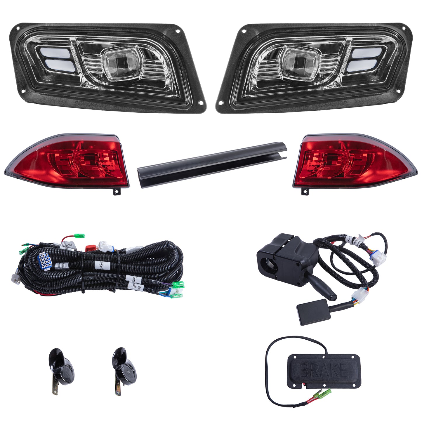 Club Car Tempo LED High low beam Light Kit with brake pad 12-48 volt