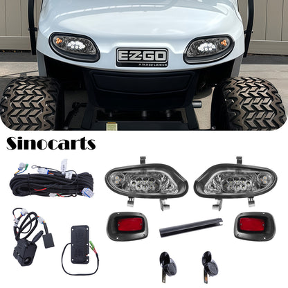 EZ-GO TXT 2014+ LED High Low Beam Light Kit with brake pads 12-48 volt