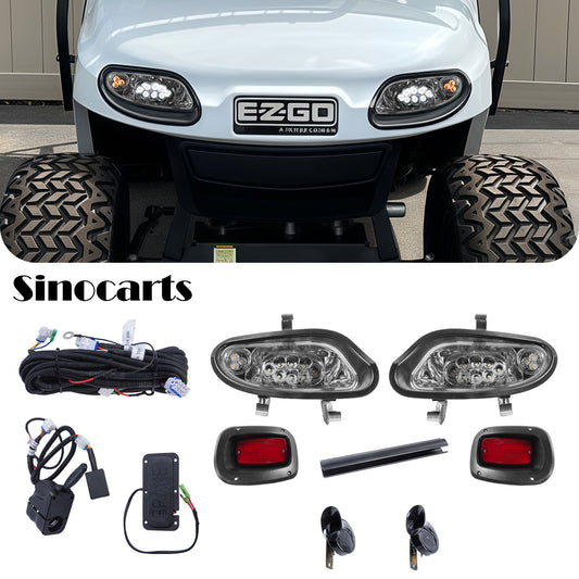 EZ-GO TXT 2014+ LED High Low Beam Light Kit with brake pads 12-48 volt