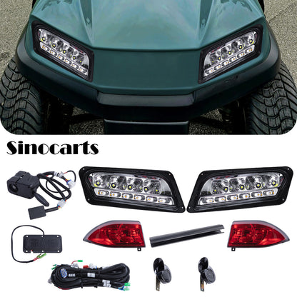 Club Car Tempo LED High Low Beam Light Kit with Brake Pad 12-48 volt