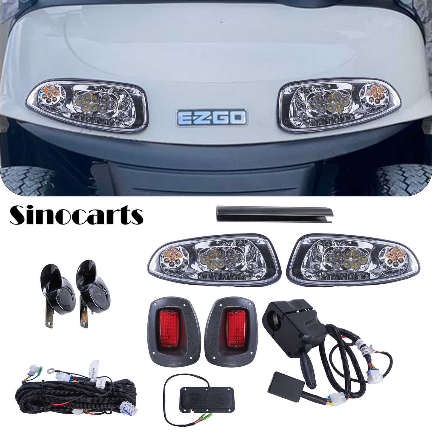 EZ-GO RXV PRE2015 LED Hi-Low Beam Deluxe Light Kit 12-48 volt