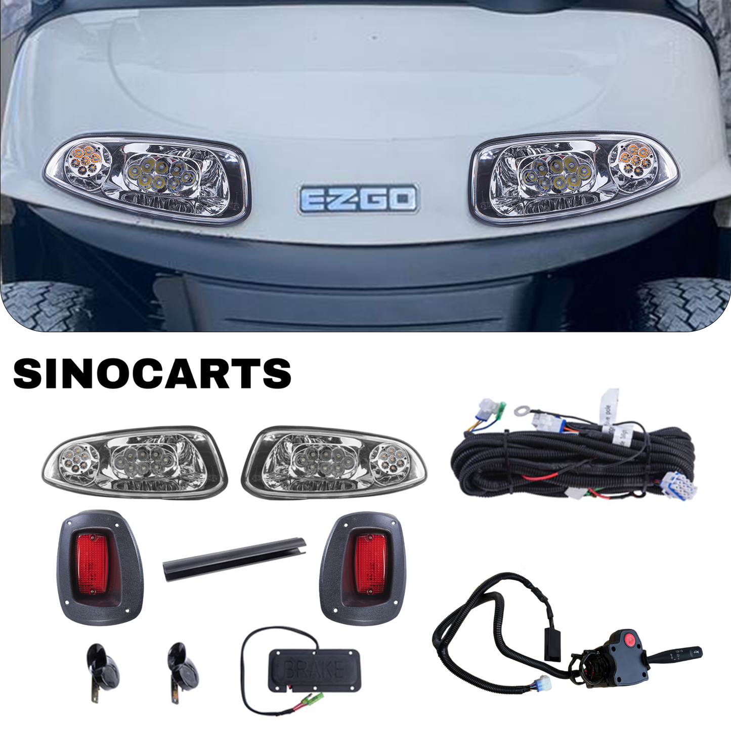 EZ-GO RXV PRE2015 LED Hi-Low Beam Deluxe Light Kit 12-48 volt