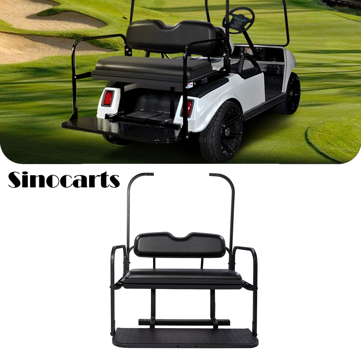 Club Car DS OLD 82-00.5 Black Rear Seat