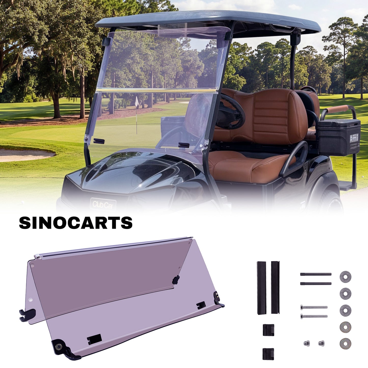 Club Car Tempo/Precedent Windshield (tinted/PMMA)