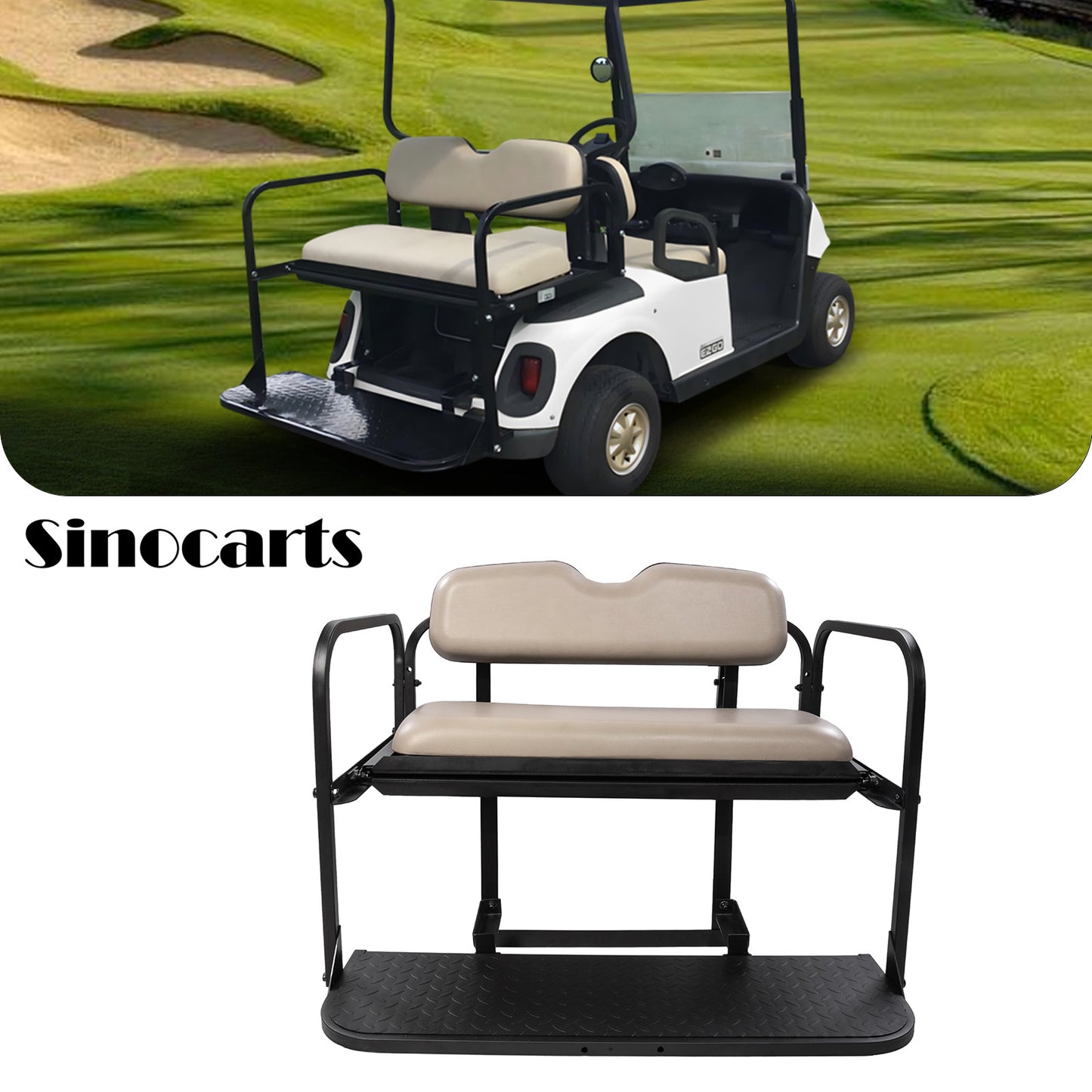 EZGO RXV STONE BEIGE Rear Seat