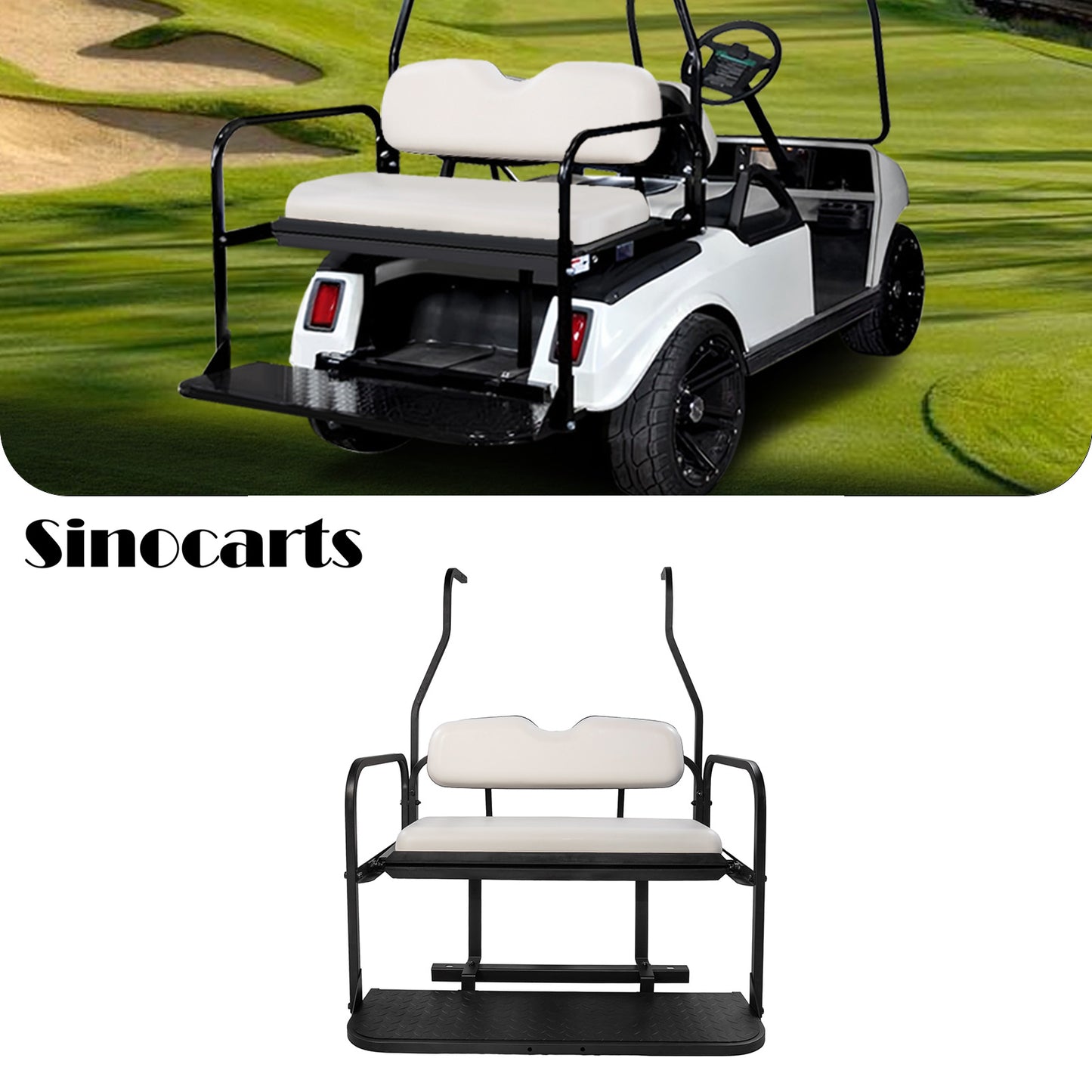 Club car DS NEW 00.5-07 White Rear Seat