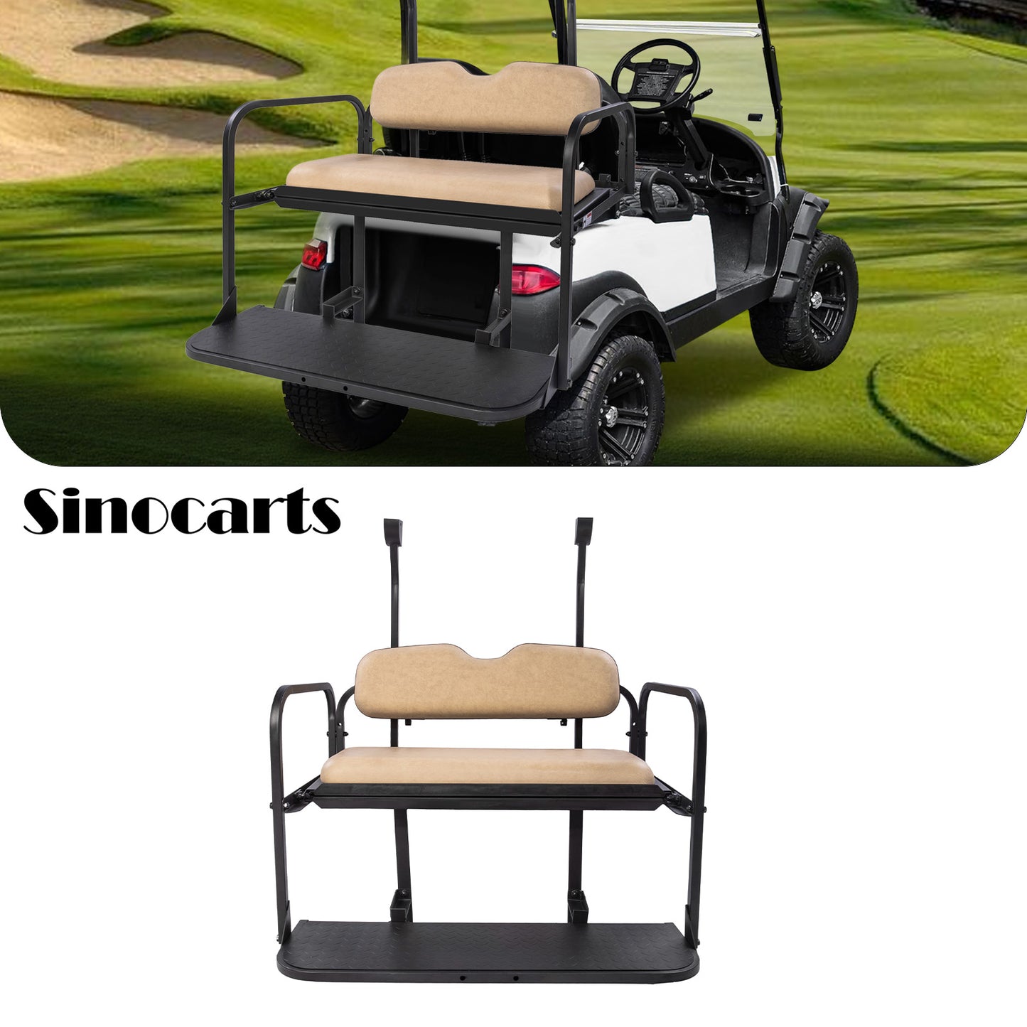 Club car TEMPO/PRECEDNENT Beige Rear Seat