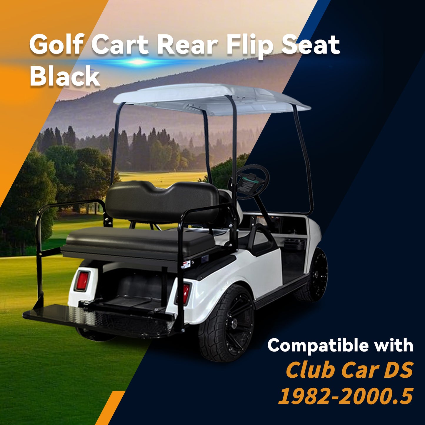 Club Car DS OLD 82-00.5 Black Rear Seat
