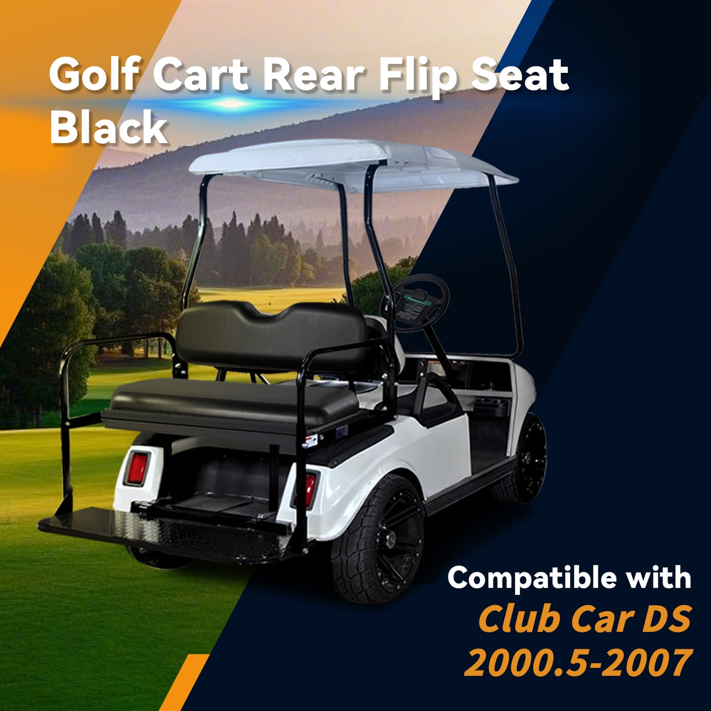 Club car DS NEW 00.5-07 Black Rear Seat