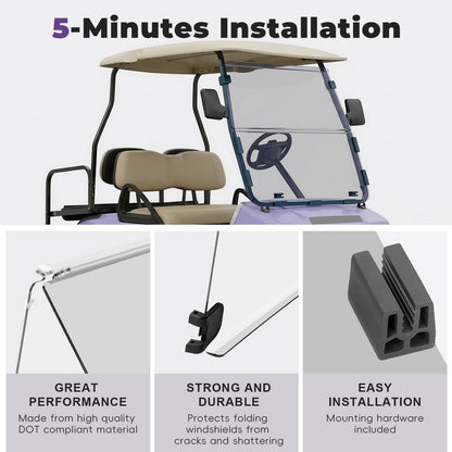 Club Car DS OLD 82-00.5 Windshield (clear/PMMA)