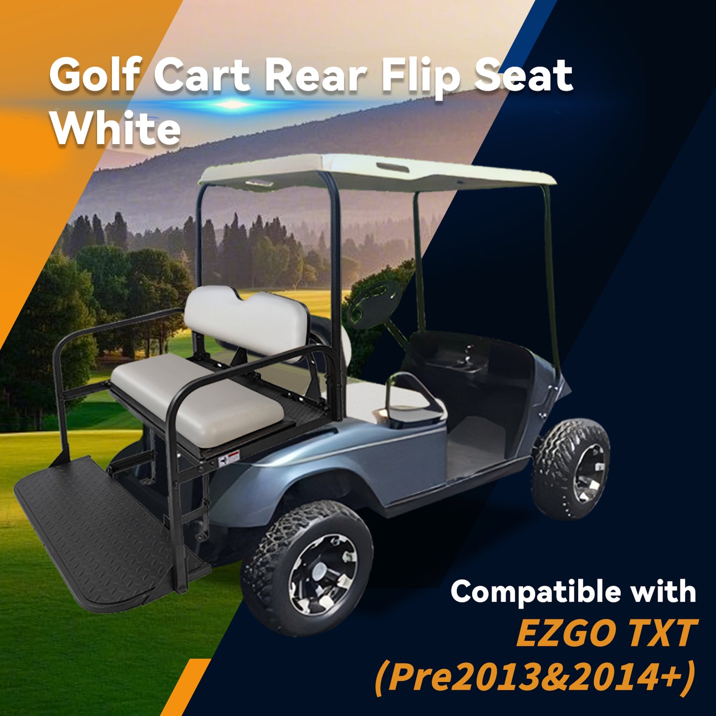EZGO TXT  White Rear Seat