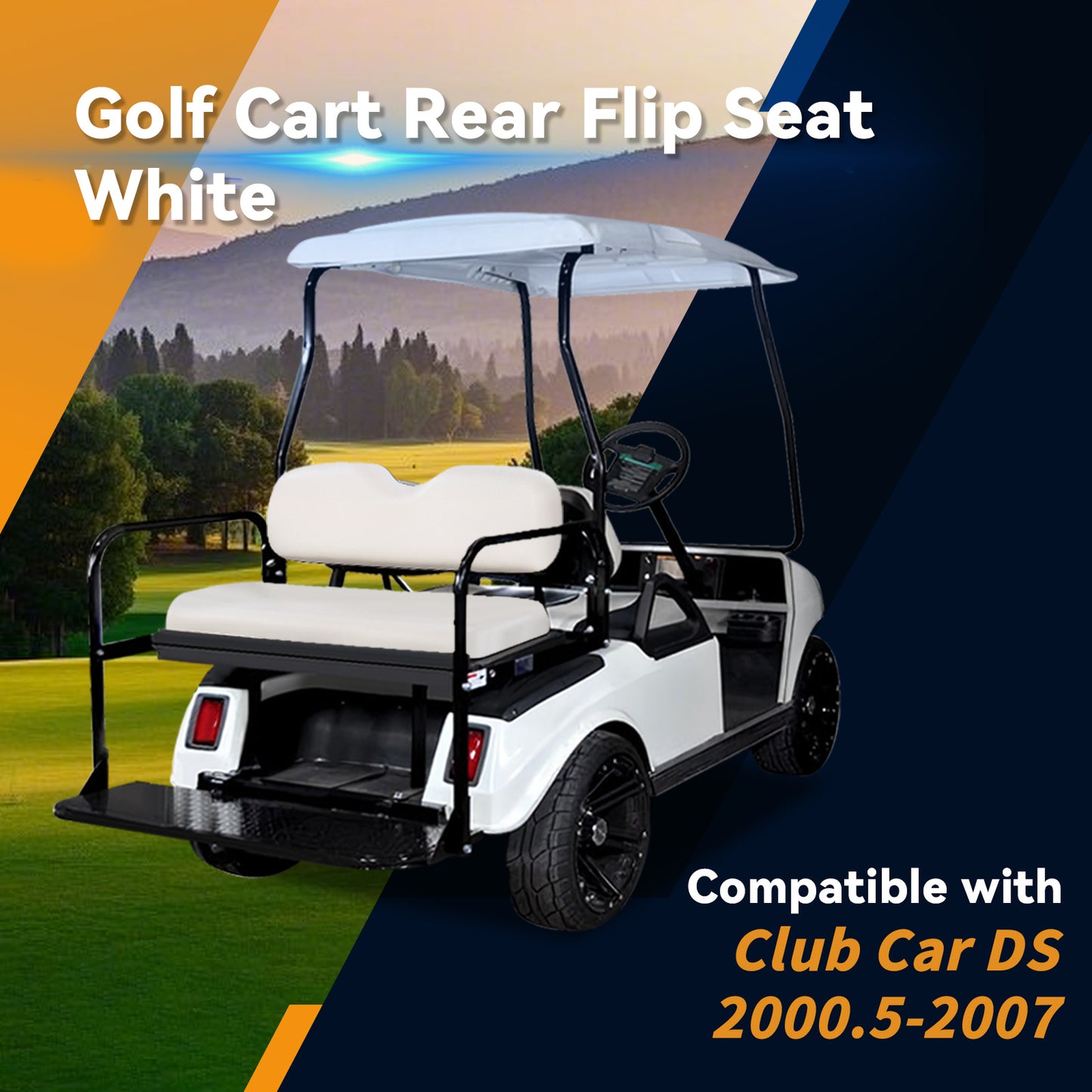 Club car DS NEW 00.5-07 White Rear Seat