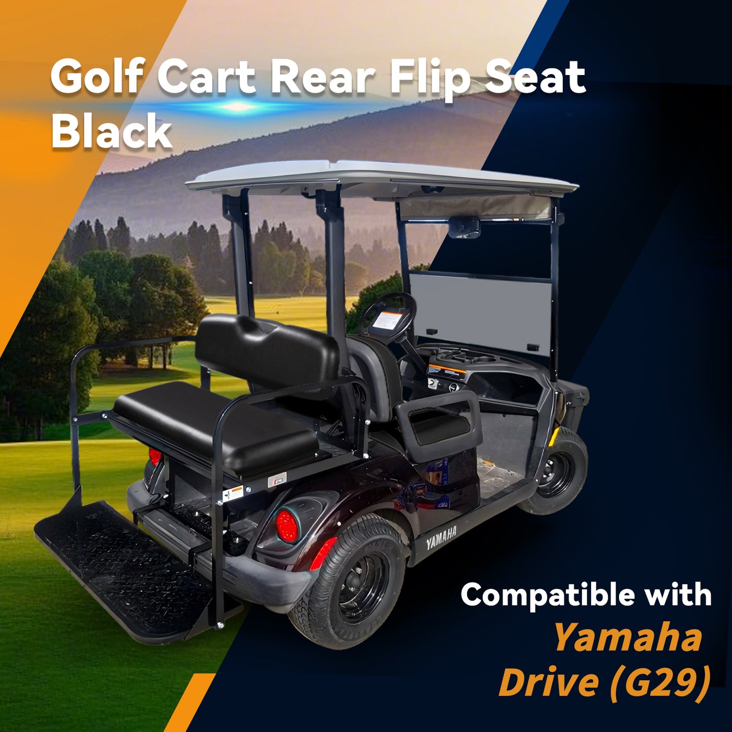 YAMAHA DRIVE (G29) BLACK Rear Seat