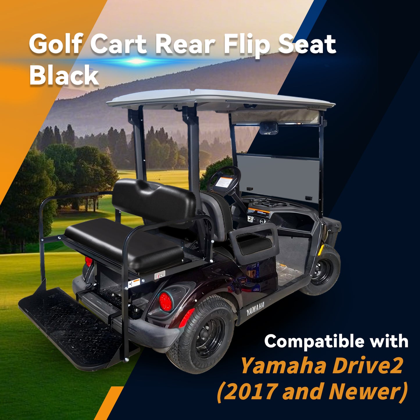 YAMAHA DRIVE 2 Black Rear Seat