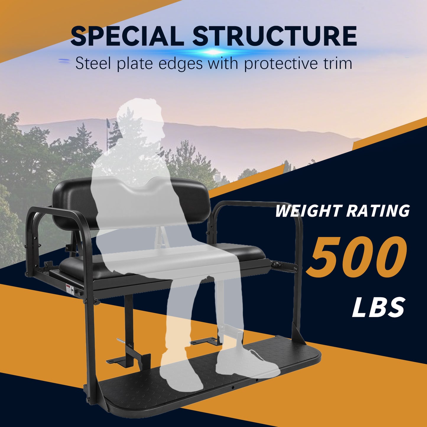 YAMAHA DRIVE 2 Black Rear Seat