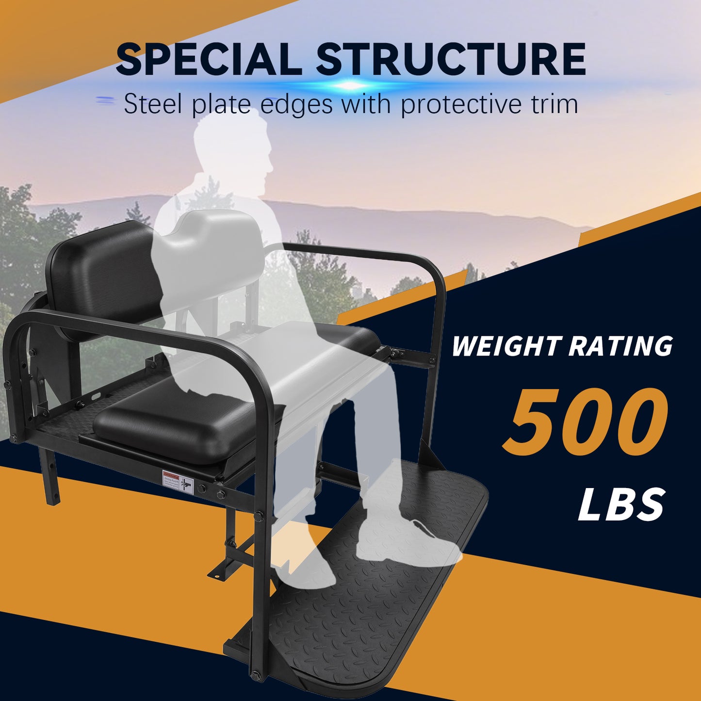 EZGO RXV BLACK Rear Seat