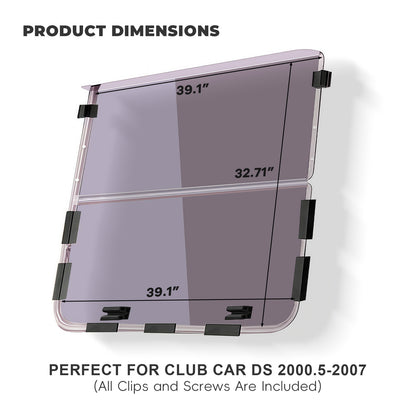 Club Car DS NEW 00.5-UP Windshield (tinted/PMMA)