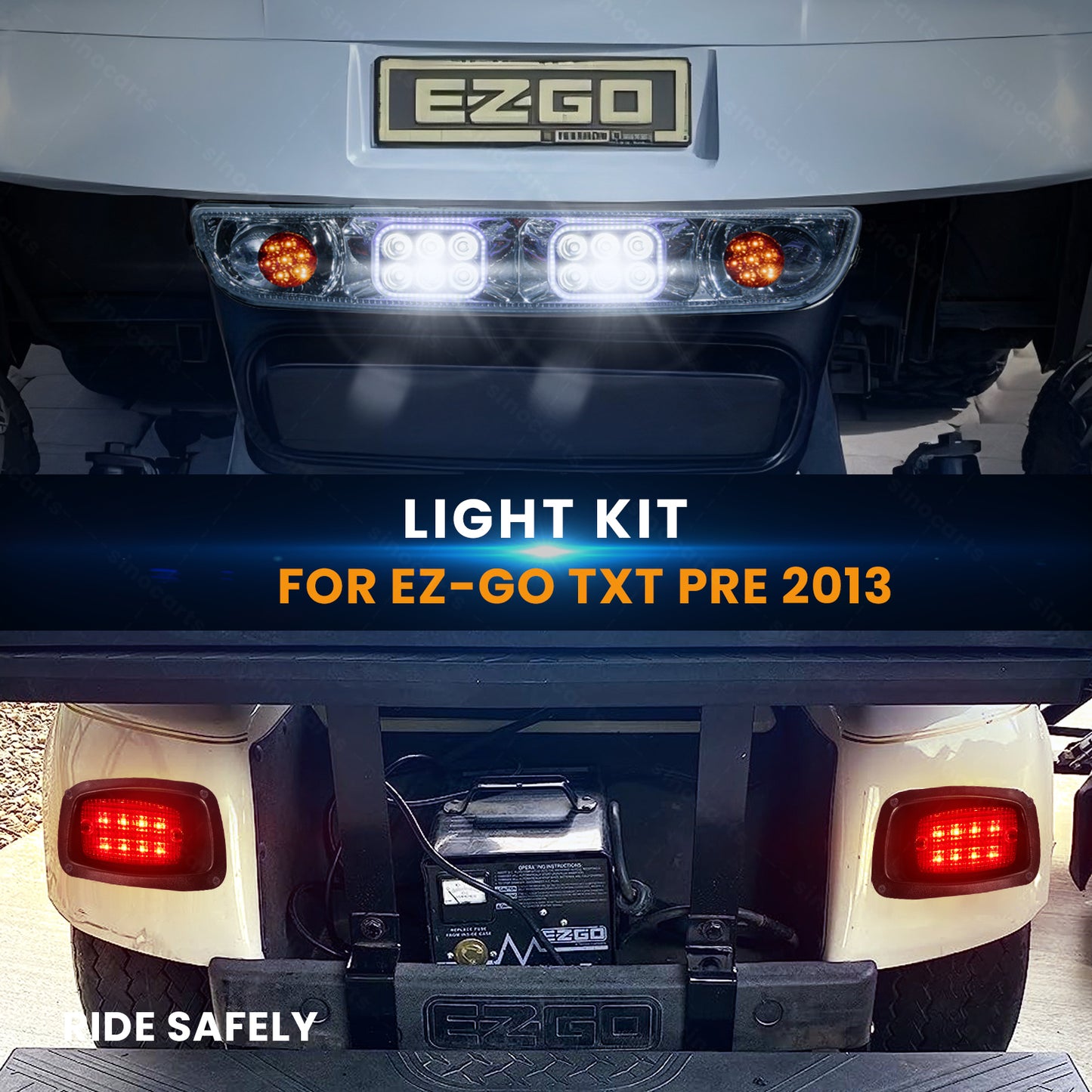 EZ-GO TXT(1996-2013) LED Basic LIGHT BAR KIT 12-48 volt