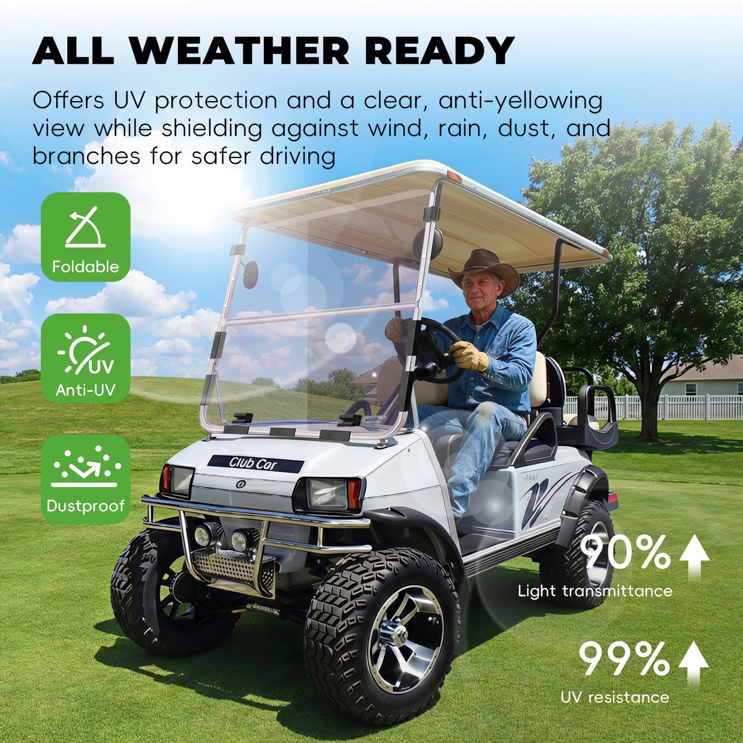 Club Car DS NEW 00.5-UP Windshield (tinted/PMMA)