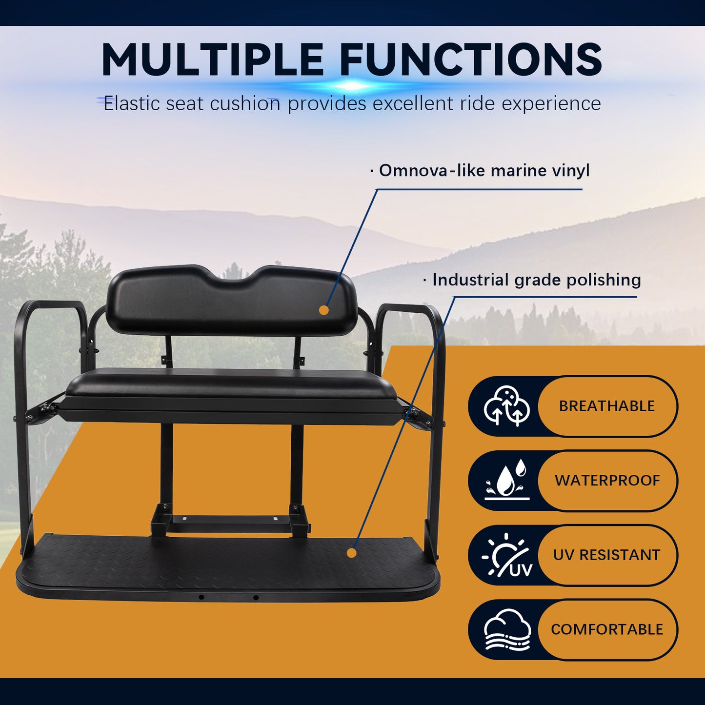 YAMAHA DRIVE (G29) BLACK Rear Seat