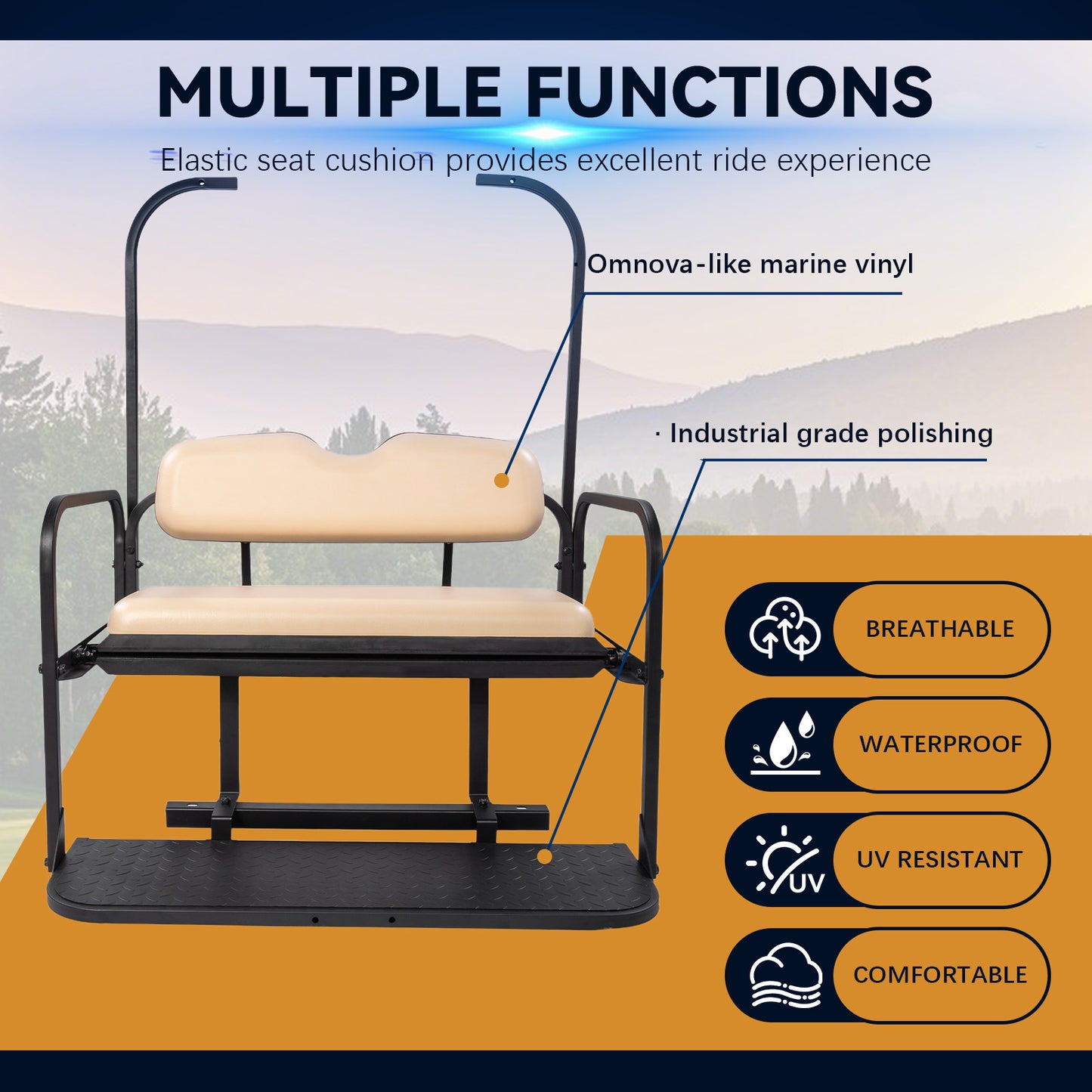Club Car DS OLD 82-00.5 Buff Rear Seat