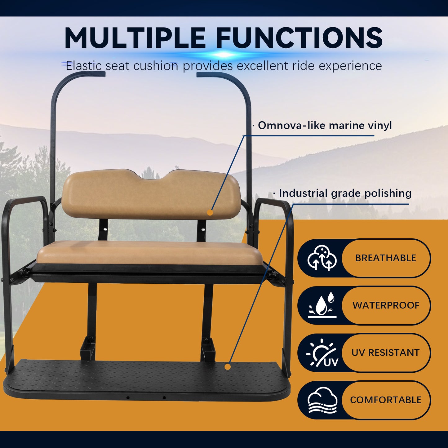 EZGO TXT  TAN Rear Seat