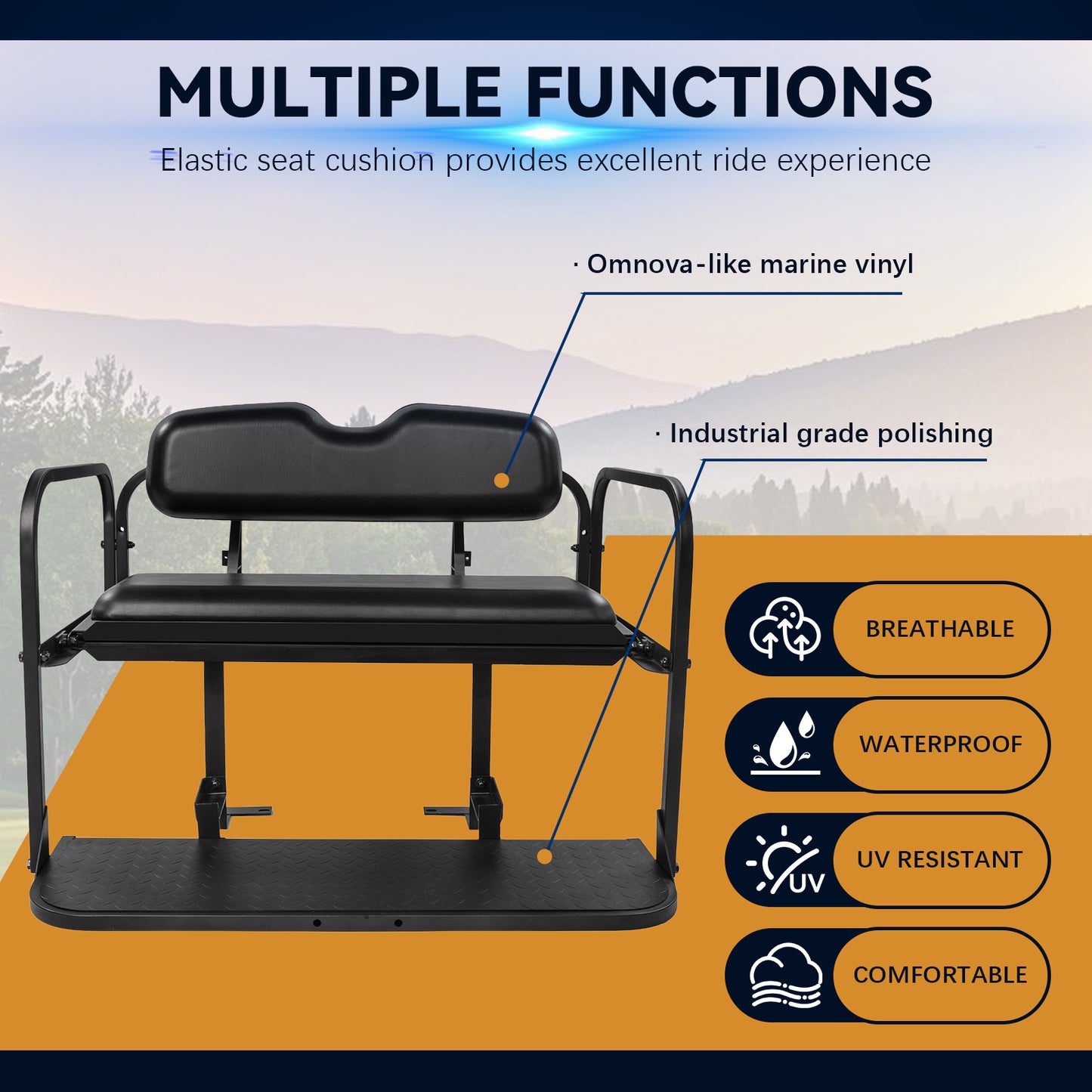 YAMAHA DRIVE 2 Black Rear Seat