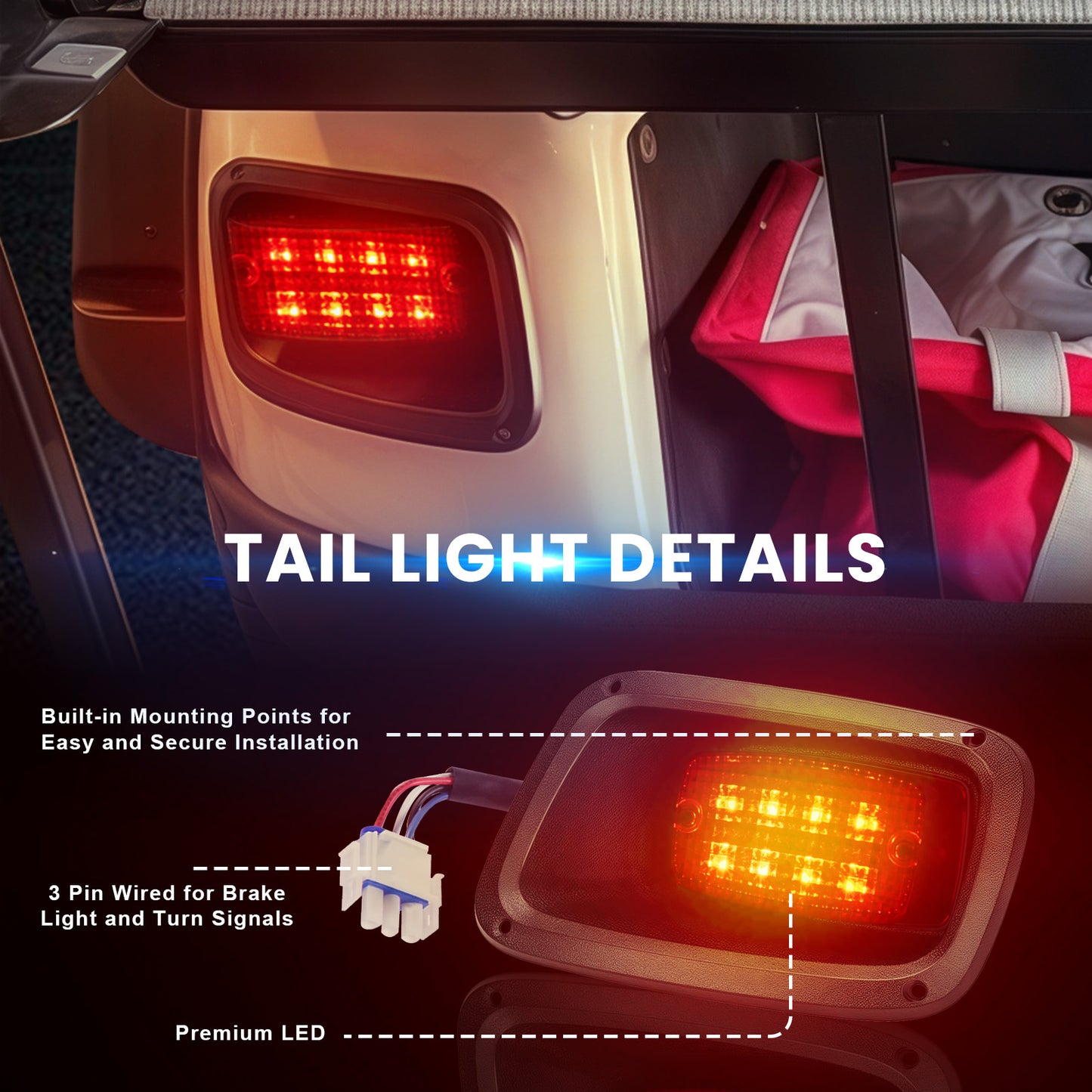 EZ-GO TXT PRE2013 LED Basic Light Kit 12-48 volt