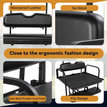 Club car TEMPO/PRECEDNENT Black Rear Seat