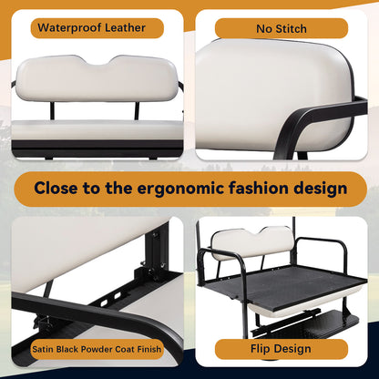 Club Car DS OLD 82-00.5 White Rear Seat
