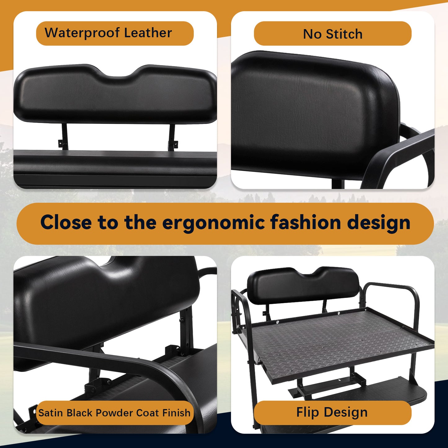 YAMAHA DRIVE (G29) BLACK Rear Seat