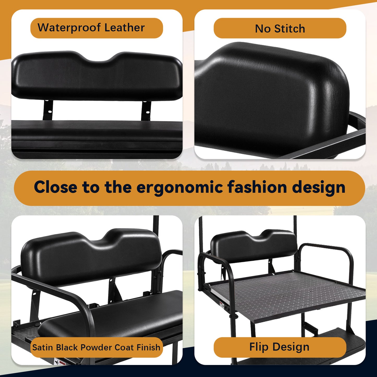 EZGO TXT BLACK Rear Seat