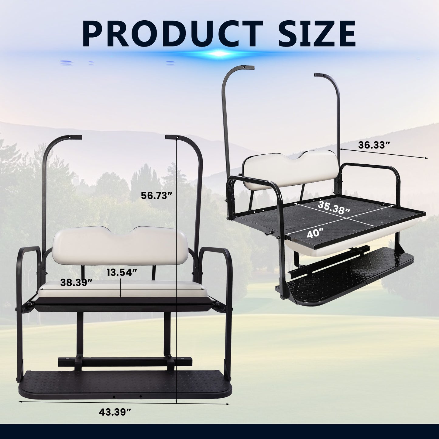 Club Car DS OLD 82-00.5 White Rear Seat