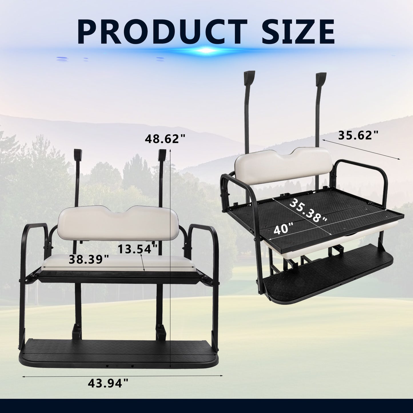 Club car TEMPO/PRECEDNENT White Rear Seat