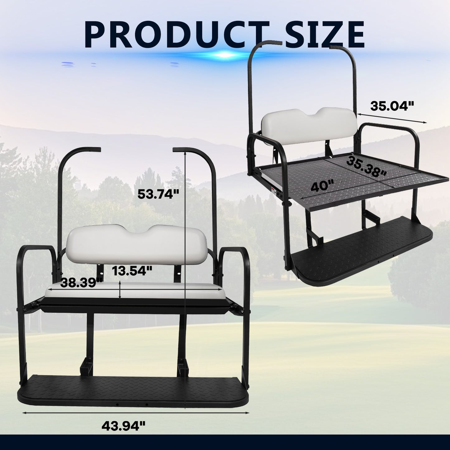 EZGO TXT  White Rear Seat