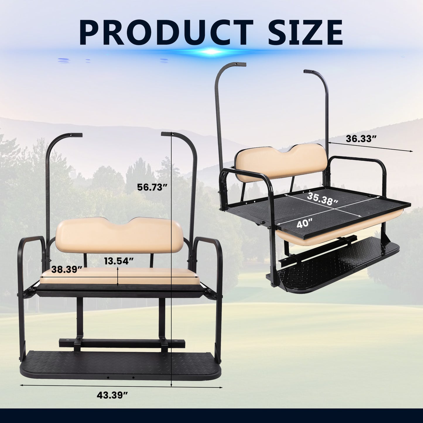 Club Car DS OLD 82-00.5 Buff Rear Seat
