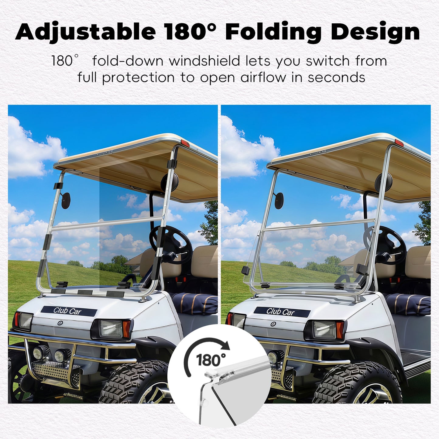 Club Car DS NEW 00.5-UP Windshield (clear/PMMA)