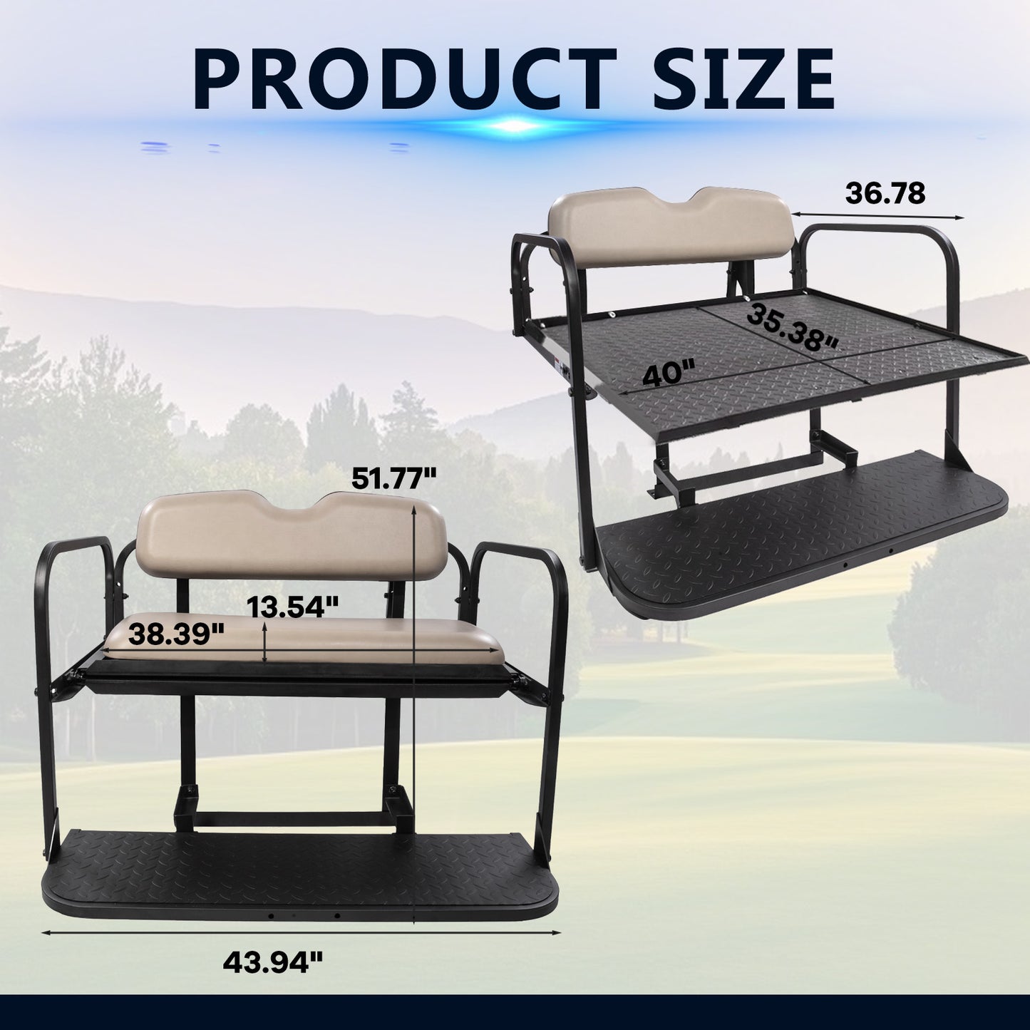 EZGO RXV STONE BEIGE Rear Seat