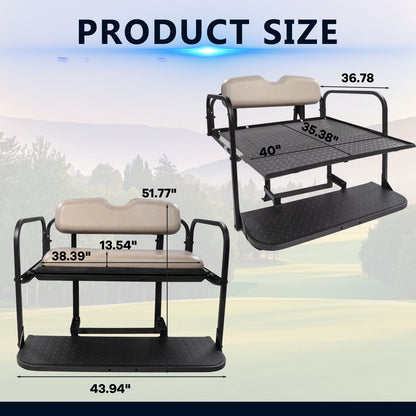 EZGO RXV STONE BEIGE Rear Seat