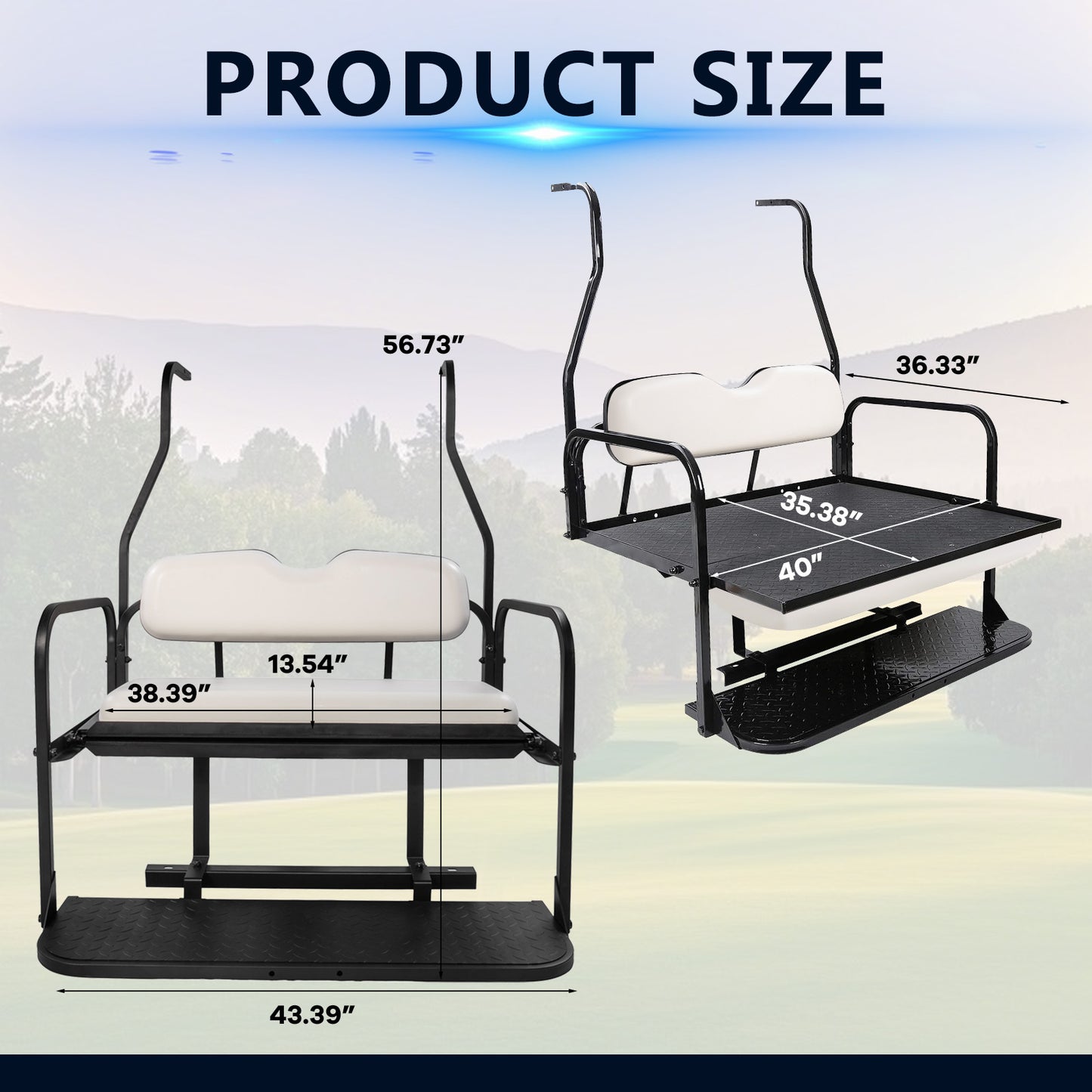 Club car DS NEW 00.5-07 White Rear Seat