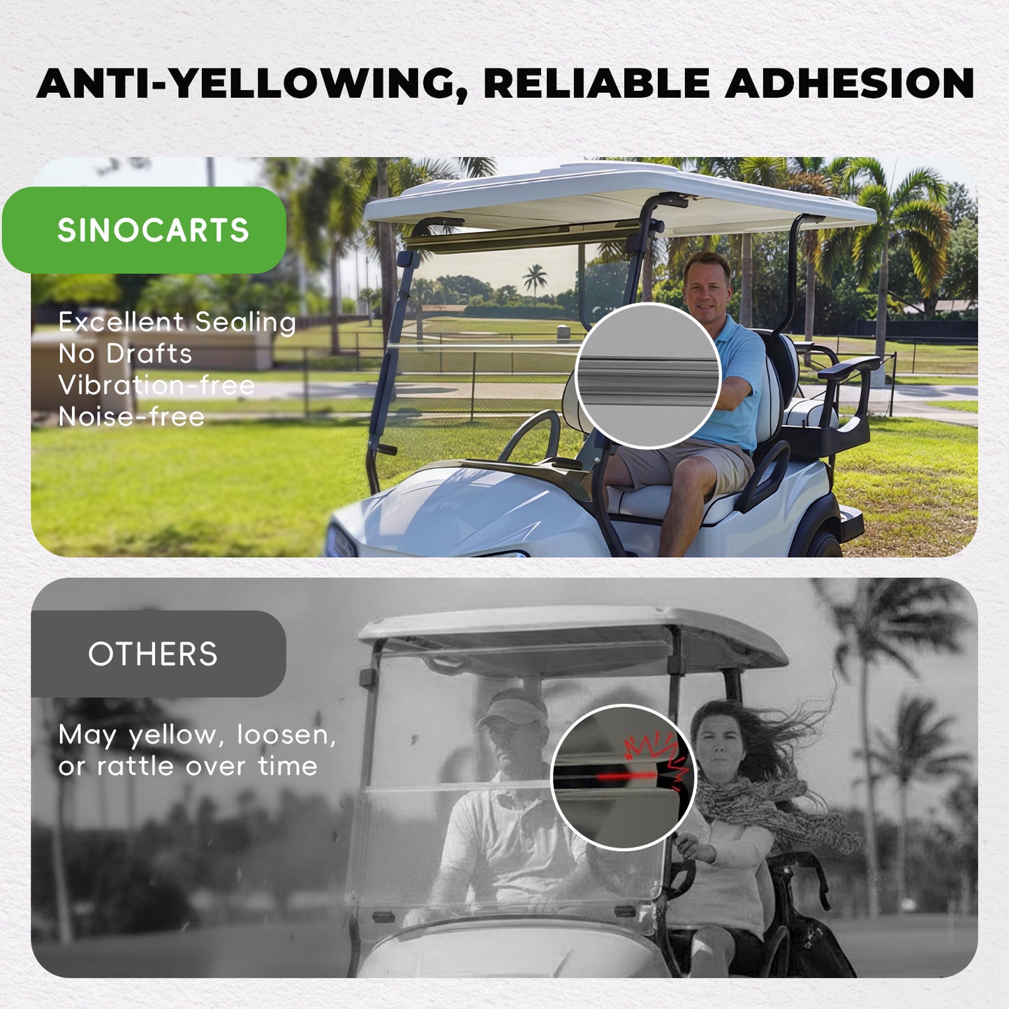 Club Car Tempo/Precedent Windshield (clear/PMMA)