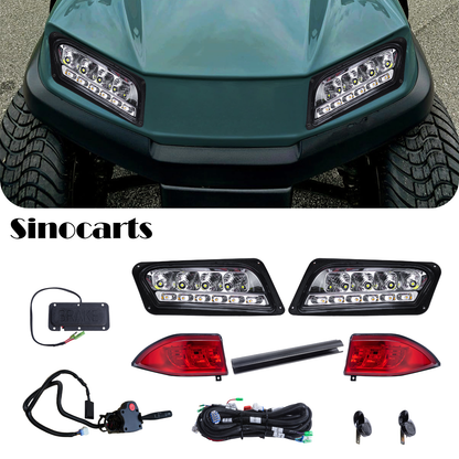 Club Car Tempo LED High Low Beam Light Kit with Brake Pad 12-48 volt