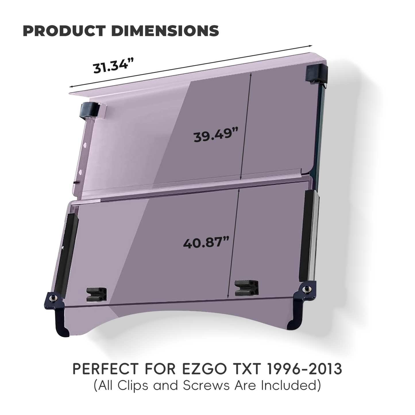EZ-GO TXT PRE2013 Windshield (tinted/PMMA)