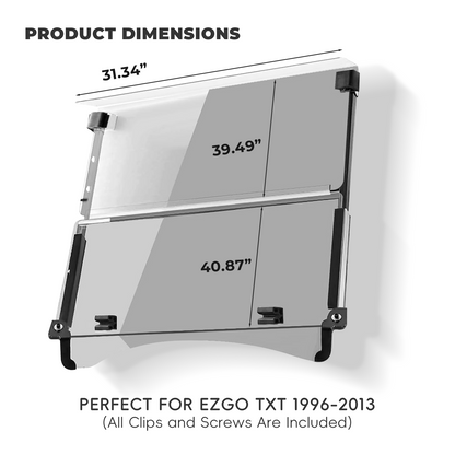 EZ-GO TXT PRE2013 Windshield (clear/PMMA)